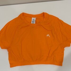 Oner Active Flame Orange Seamless Fitted Crop Top (L)